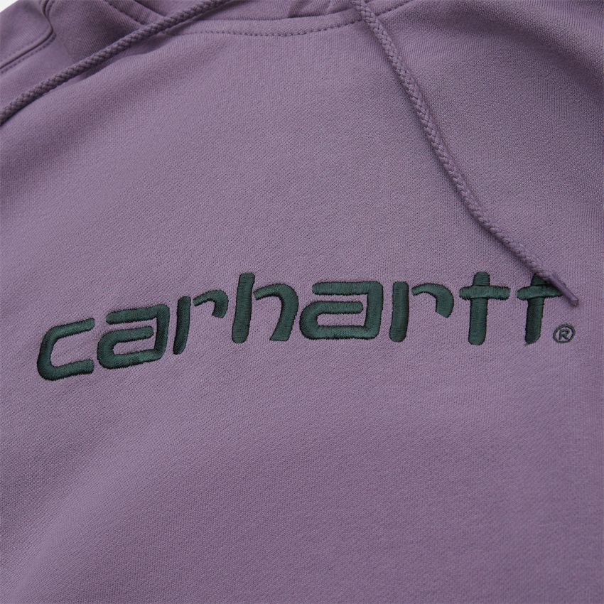 Carhartt WIP Women Sweatshirts W HOODED CARHARTT SWEATSHIRT I032695 GLASSY PURPLE